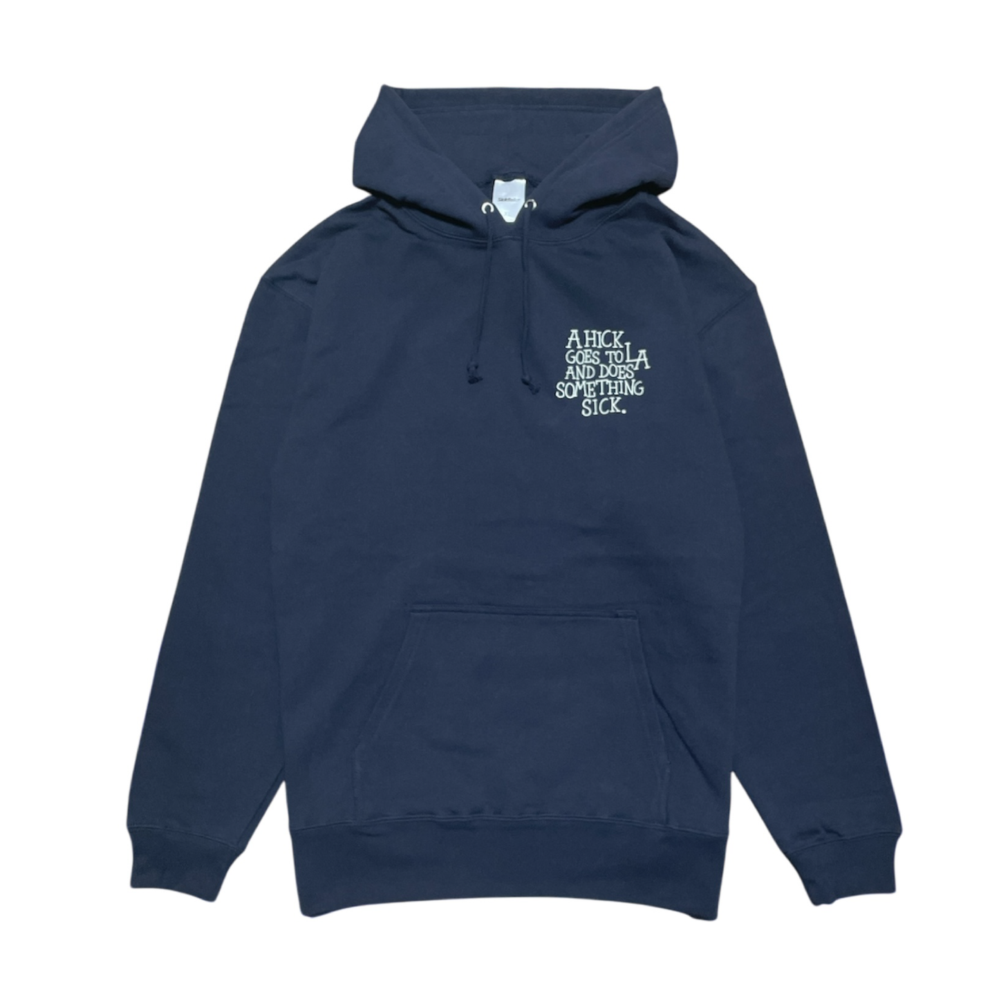 "A HICK" hoodie LA style(navy)