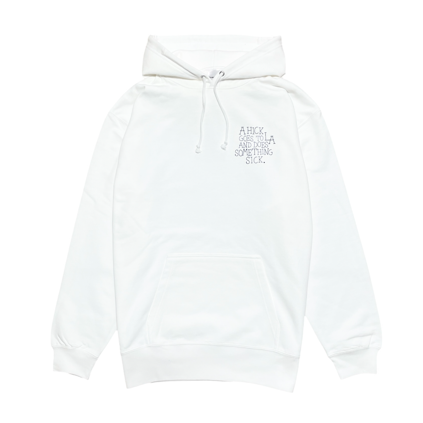 "A HICK" hoodie LA style(white)