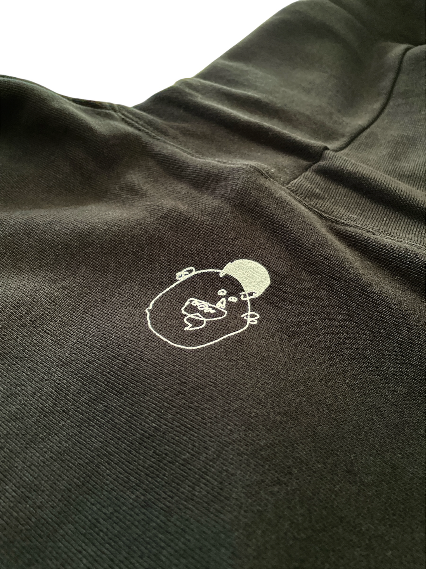 "Sick of" heavy weight full zip hoodie(black)