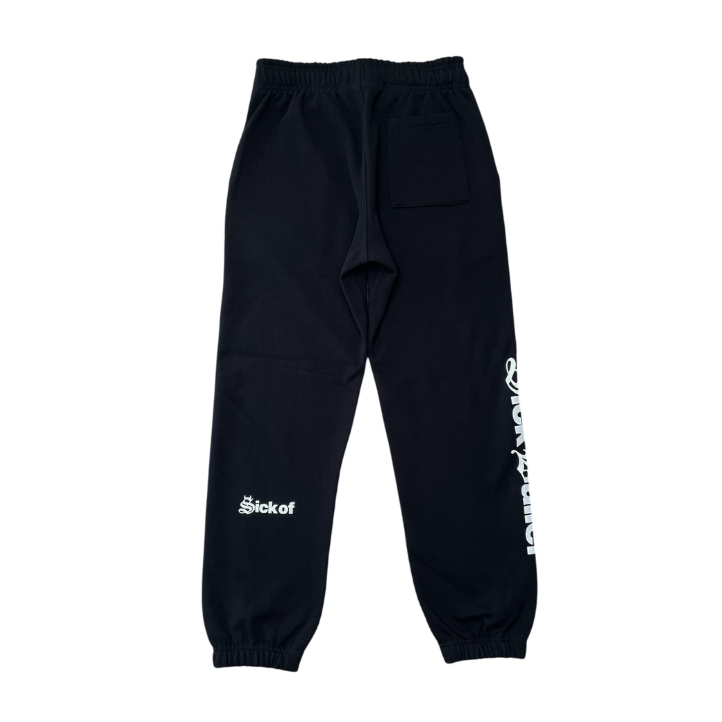 "Sick of" heavy weight sweat pants(black)
