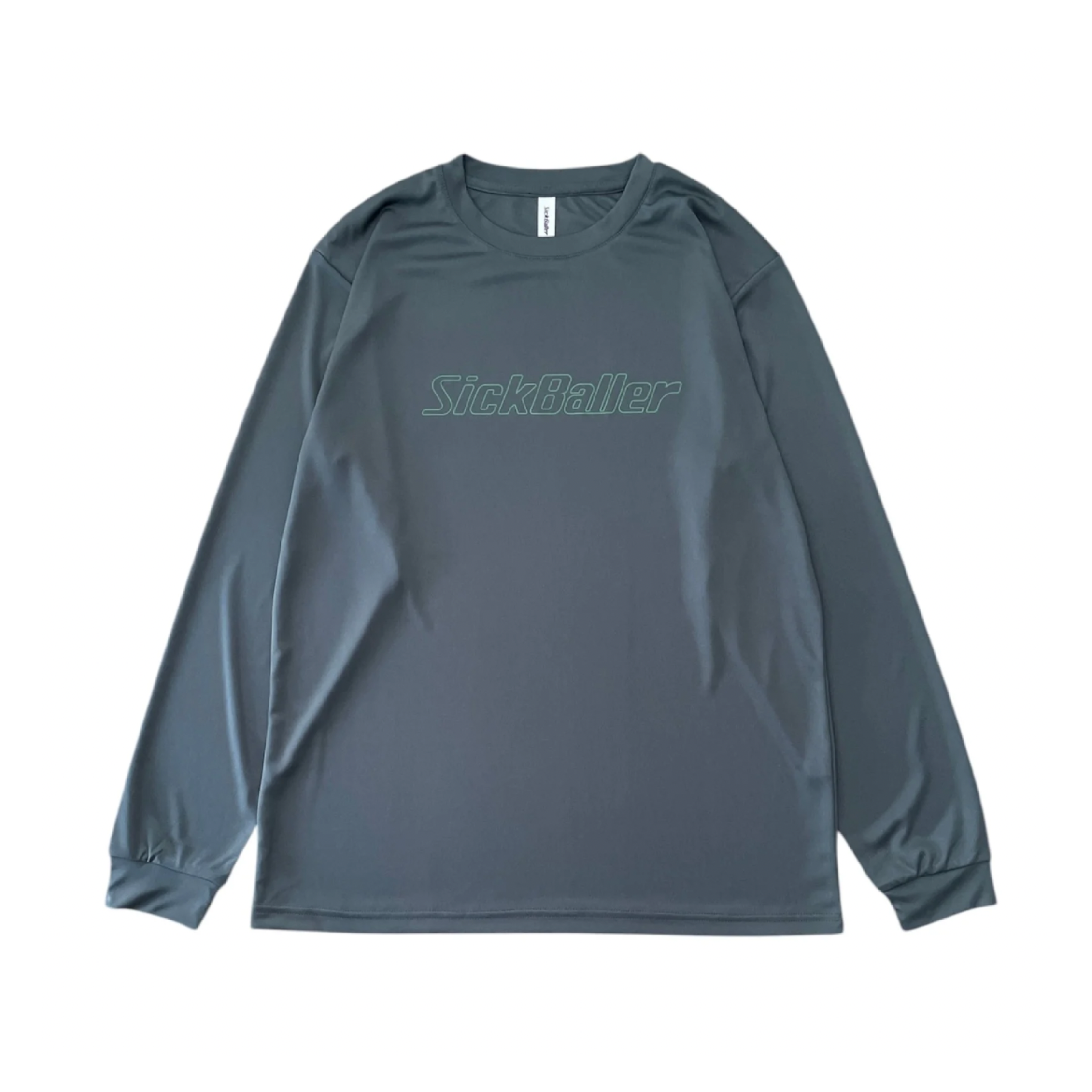 DRY SMOOTH LONG SLEEVE TEE Mサイズ Edge logo dry smooth L/S tee(gray green) – SickBaller