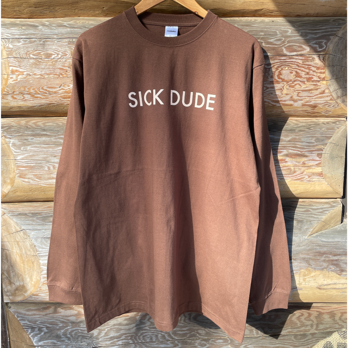 SICK DUDE long sleeve tee(dark brown)