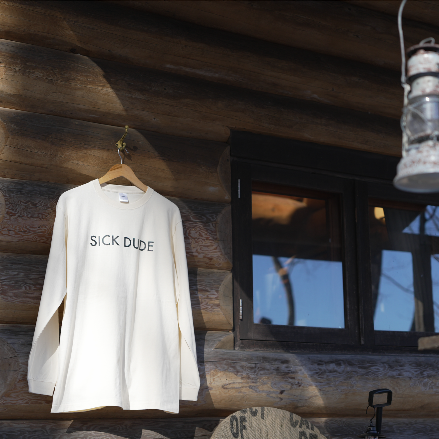 SICK DUDE long sleeve tee(vintage natural)