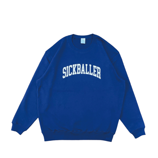 College logo  crew neck(indigo/off white)