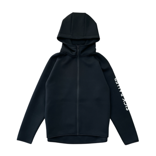 Double knit zip hoodie LA sports(black)