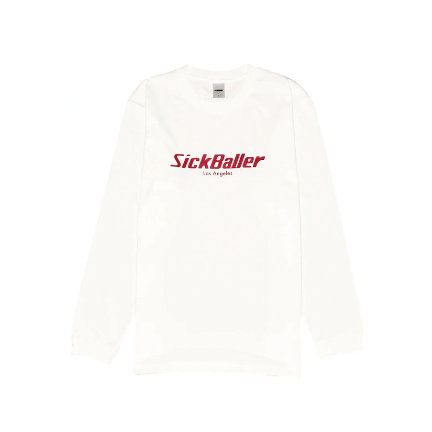 SickBaller LA logo L/S tee(white/super red) ”LA style”