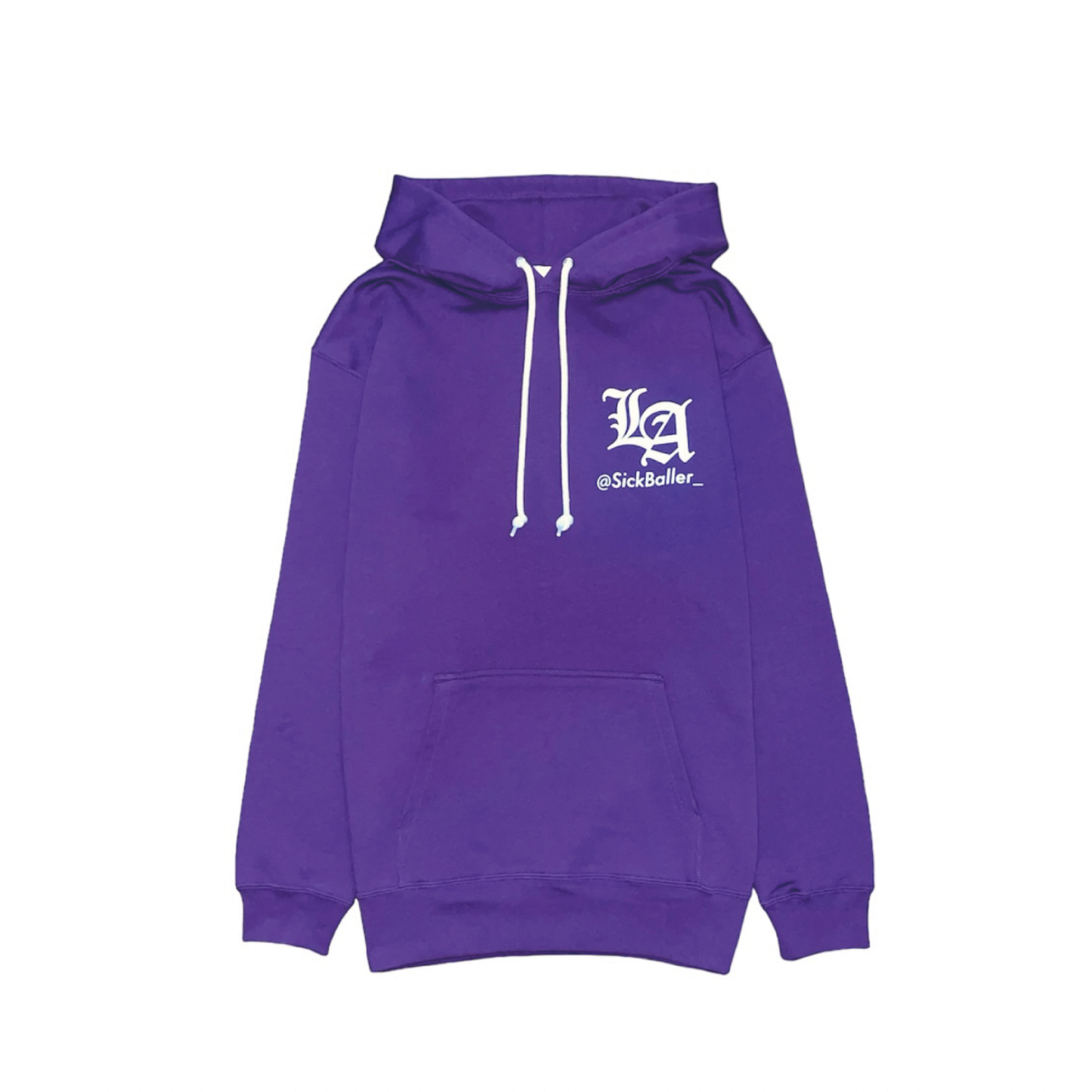 Old English LA  logo hoodie(purple/white)”LA style”