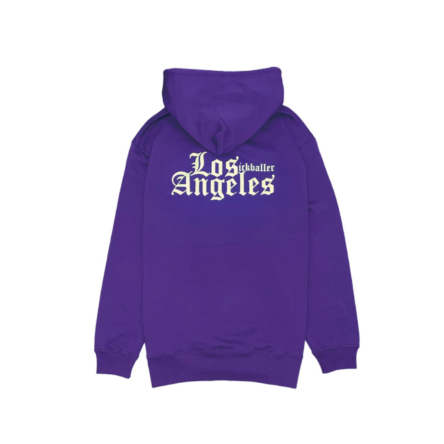 Old English LA  logo hoodie(purple/white)”LA style”