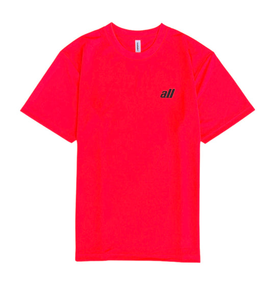 all logo dry tee(neon orange/black)