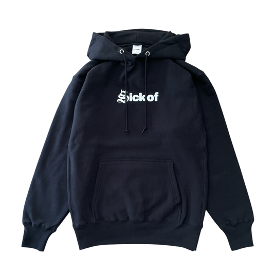 "Sick of" heavy weight hoodie(black)