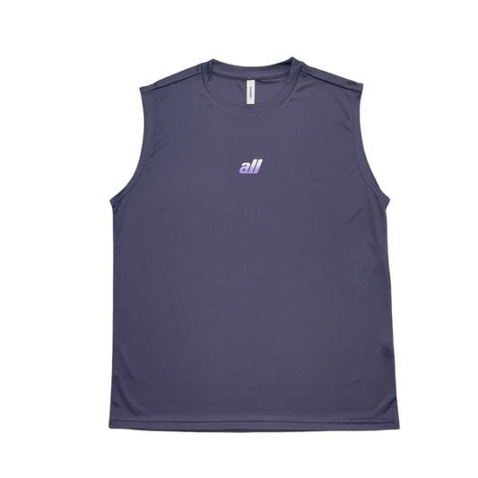 all logo sleeveless shirt(gray purple)