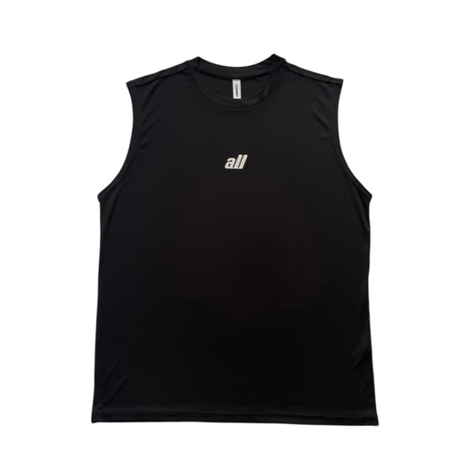 all logo sleeveless shirt(black)