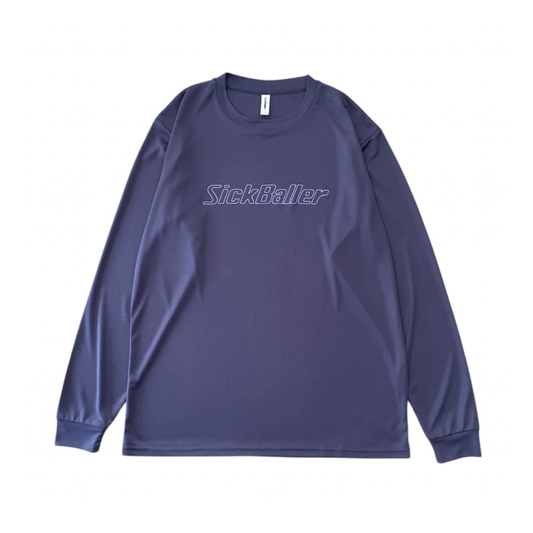 Edge logo dry smooth L/S tee(gray purple)