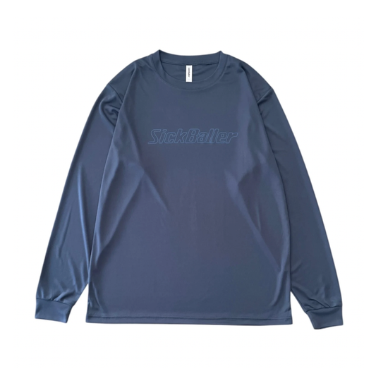 Edge logo dry smooth L/S tee(gray blue)