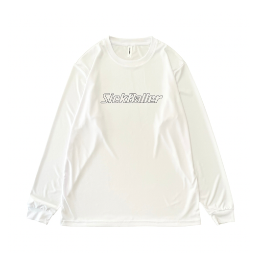 Edge logo dry smooth L/S tee(white)