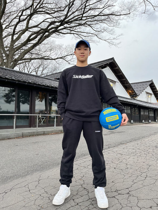 Logo sweat pants(black/white)