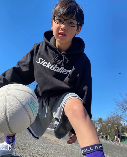 Logo printed hoodie(black/white)