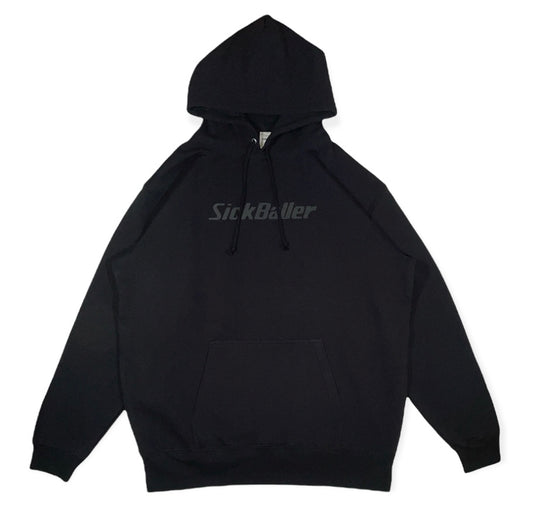 Logo printed hoodie(stealth black)