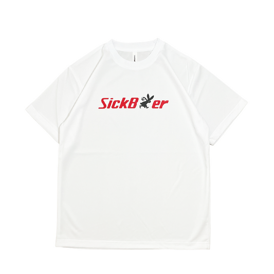 Swing over ”LAKI” dry S/S tee（white/super red）