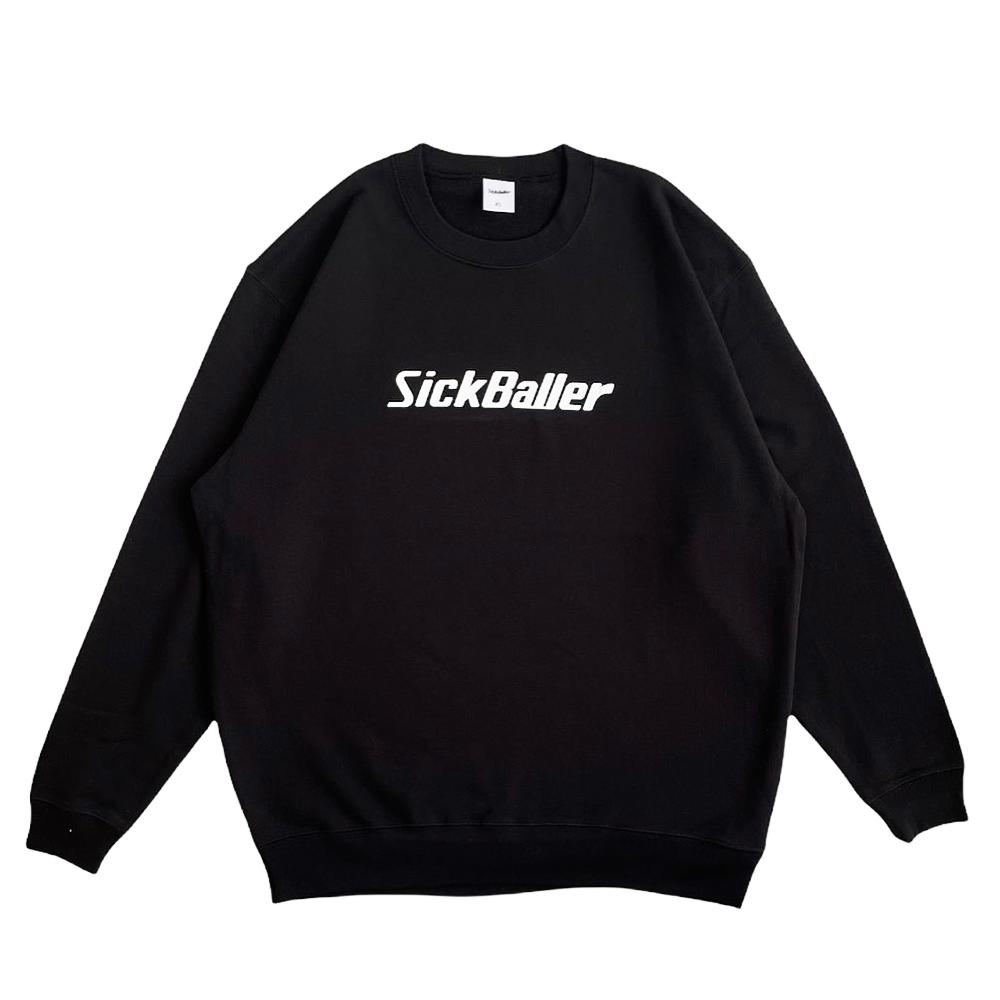 Logo printed crew neck（black/white）