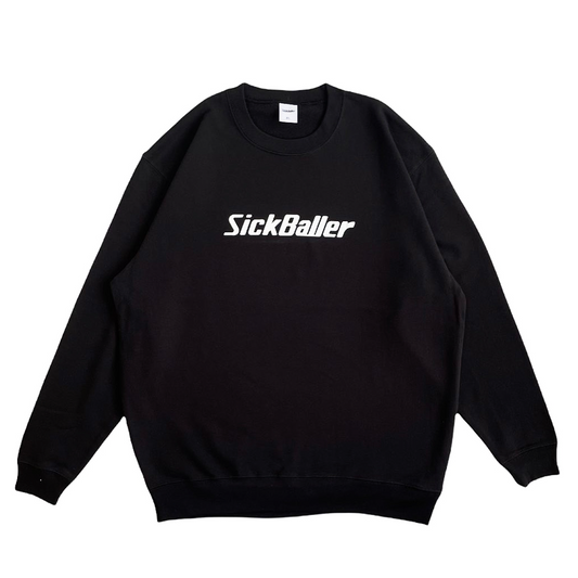 Logo printed crew neck(black/white)