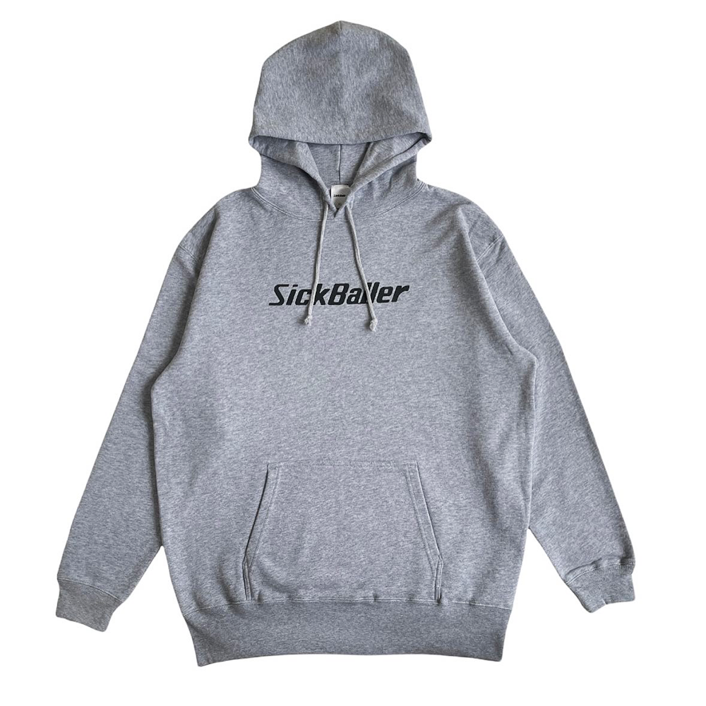 Logo printed hoodie（gray/black）