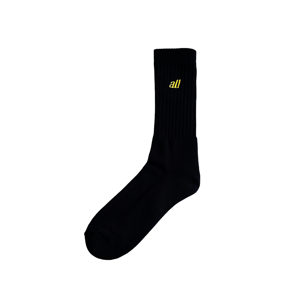 all logo street crew socks(yellow)