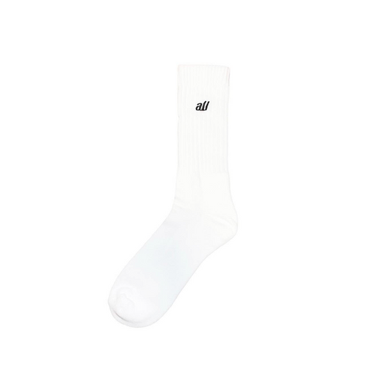 all logo street crew socks(white)