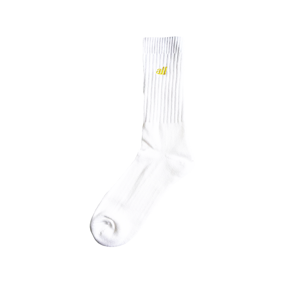 all logo street crew socks(yellow)