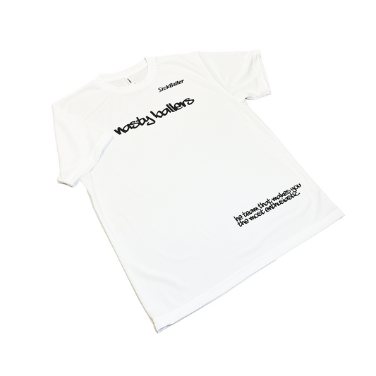 nasty ballers dry S/S tee（white）